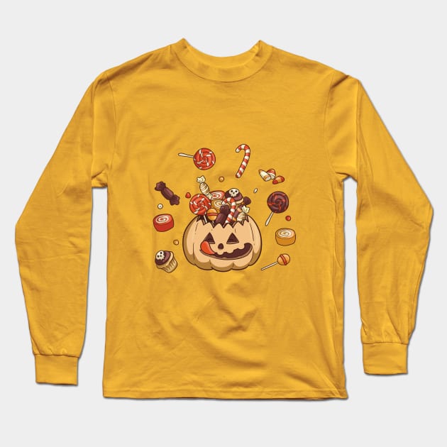 Sweet Candy Pumpkin Long Sleeve T-Shirt by My_Store